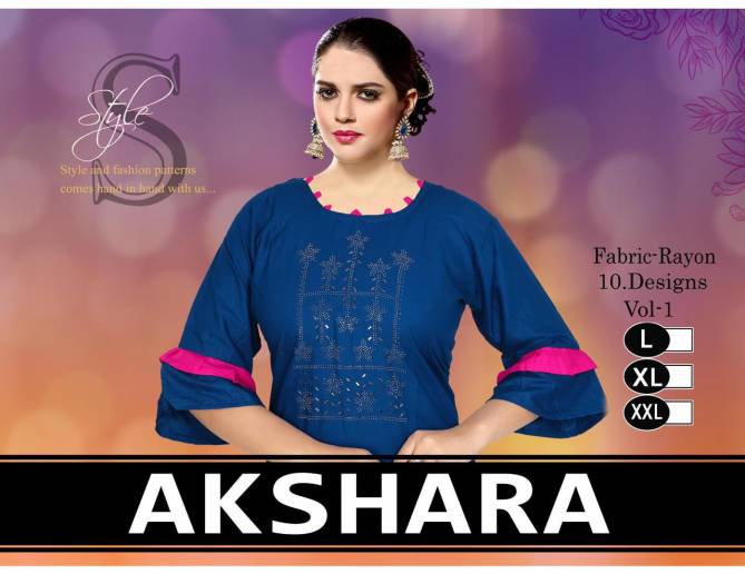 Beauty Queen Akshara 1 Casual Daily Wear Rayon Printed Kurti Collection